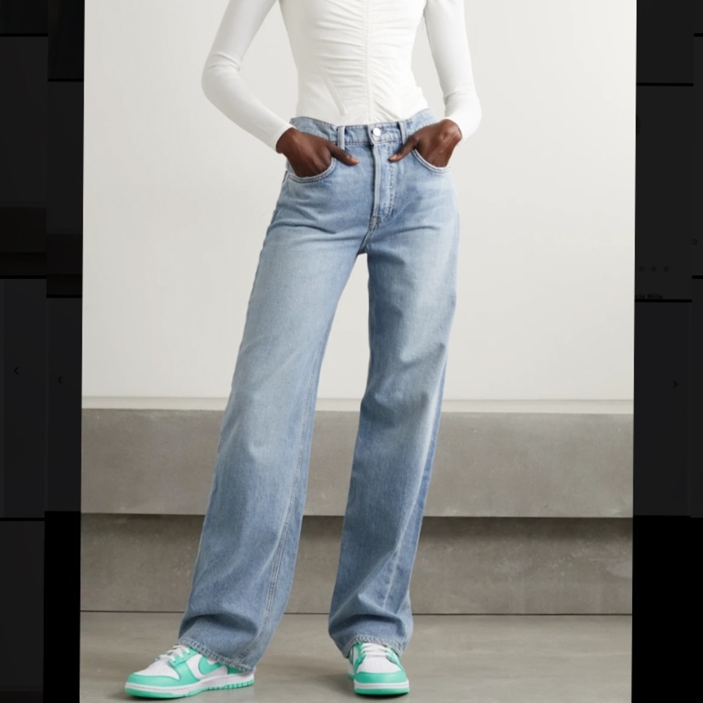 GRLFRND Brooklyn High Rise Straight jean in Miracle Mile